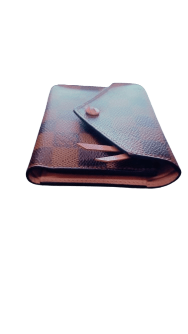Genuine Louis Vuitton Wallet N61700 Victorine, Brown And Pink, Wear On Snap Closure, Hot Stamped, With Receipt, Dust Bag And Box