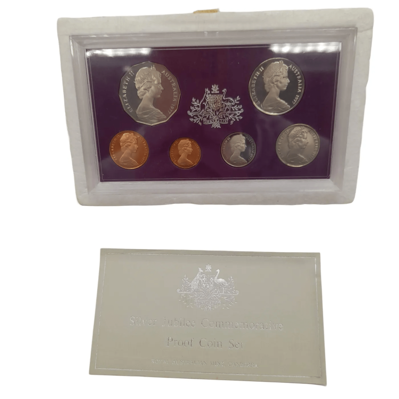 1977 Silver Jubilee Commemorative Proof Coin Set Royal Australian Mint 6 Coins (WL 1342019)
