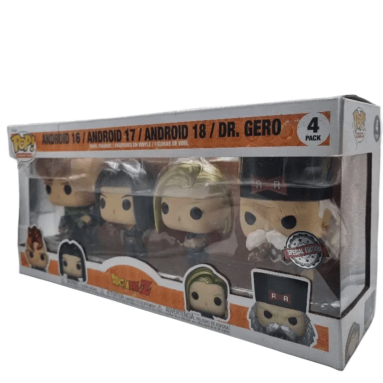 Funko Pop Dragon Ball Z 4 Pack – Android 16 / Android 17 / Android 18 / Dr. Gero