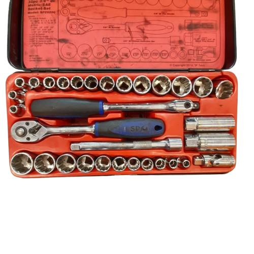 SP Tools 32 PC 3/8 Metric/SAE Socket Set SP20200