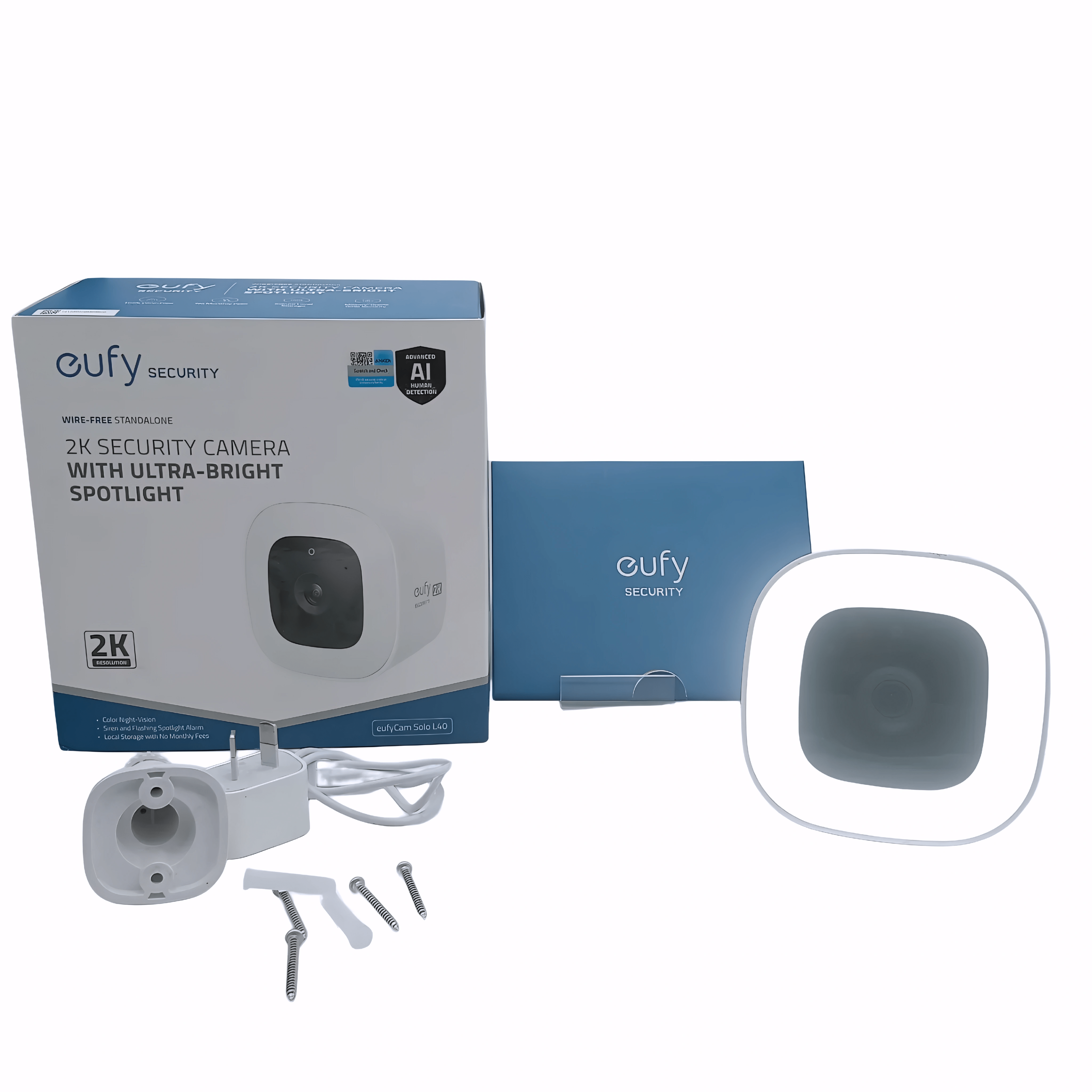 Eufy Security Camera T8123T21 – Wireless 2K Indoor/Outdoor Cam with Box and Mount (WR 1346887)