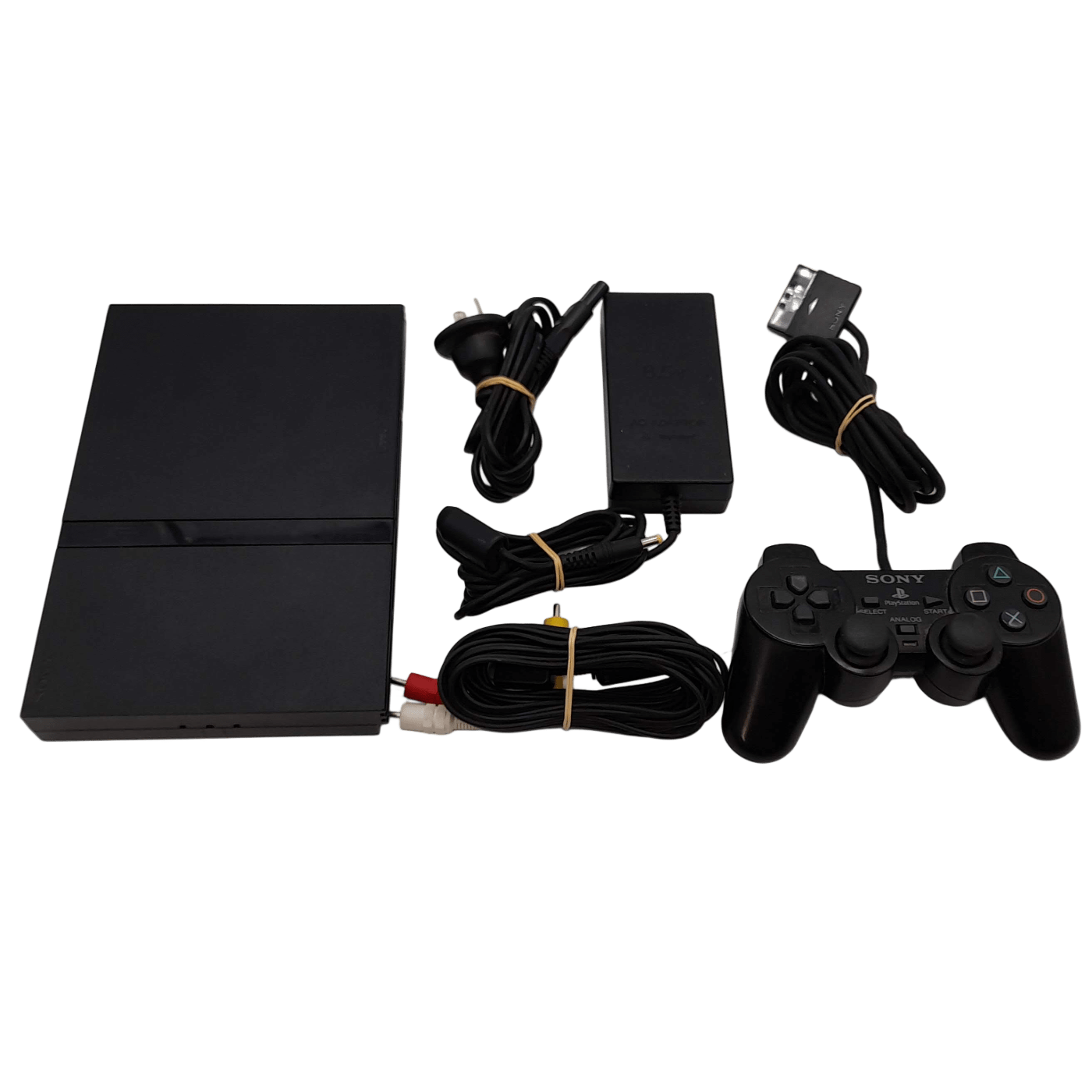 Sony PlayStation 2 Slim Console SCPH-70002 Black + Controller + AV Lead + Adapter