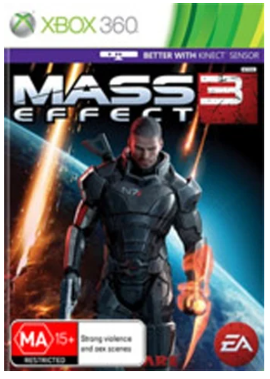 Mass Effect 3 Xbox 360 Game Average Condition No Maanual
