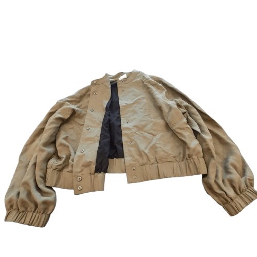 Linen Blend Bomber Jacket ( Size 14 )