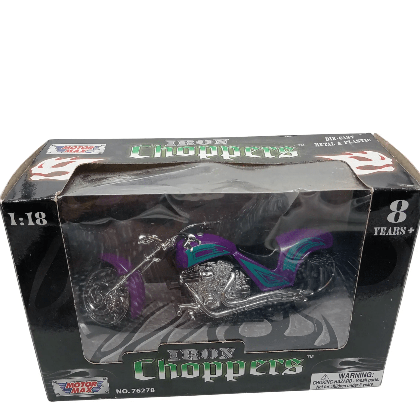 Motor Max 1:18 Scale Model Motorbike 76278 – Purple/Blue In Box (WR 1342966)