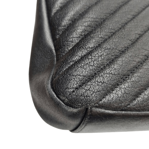 Yves Saint Laurent College Medium Satchel in Quilted Lambskin Leather – Black with Patina Silver Hardware (Includes Box & Dust Bag)