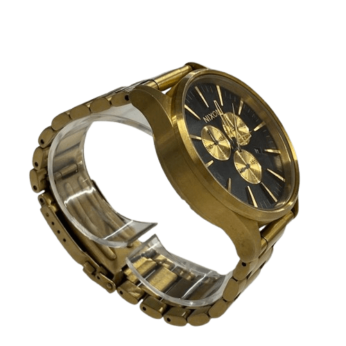 Black & Gold Sentry Chrono Nixon Watch (NG 1351310)
