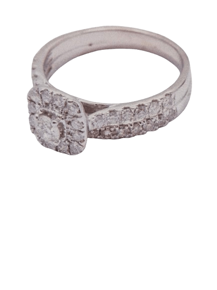 Ladies 18ct White Gold 41 Diamonds 2 Piece Set Round Brilliant Cut 1.00CT TDW P 8 with Valuation (WL)