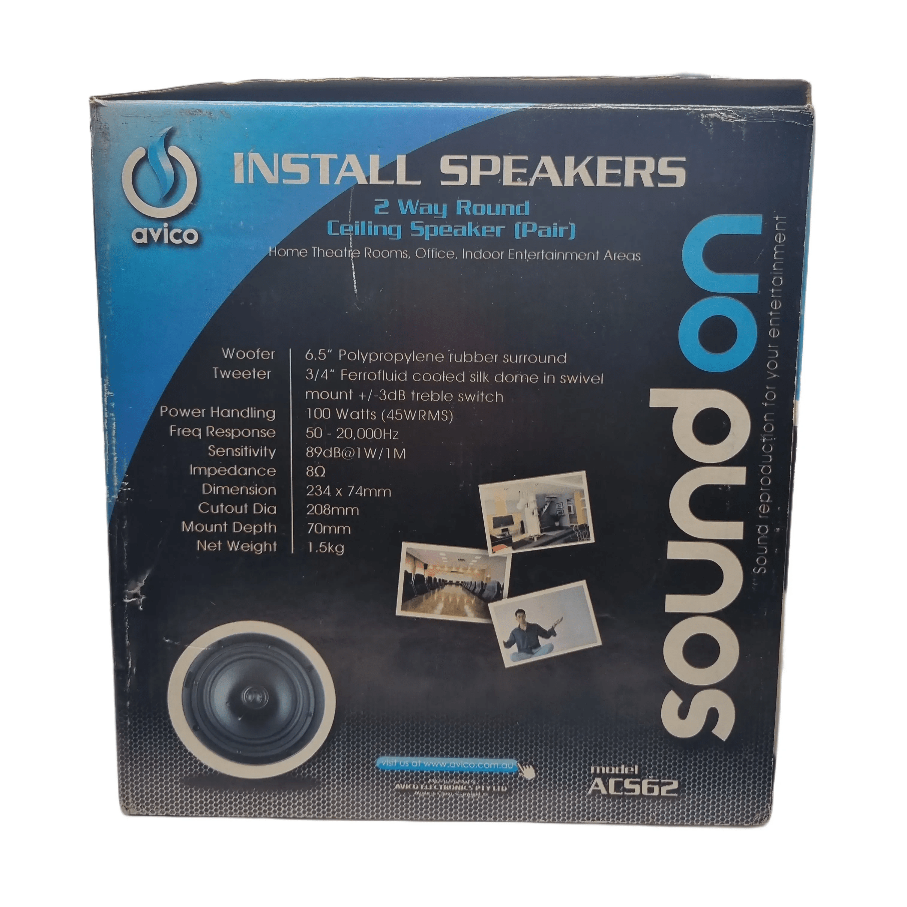 AVICO 6.5 Inch 2 Way Ceiling Speakers (ACS62)