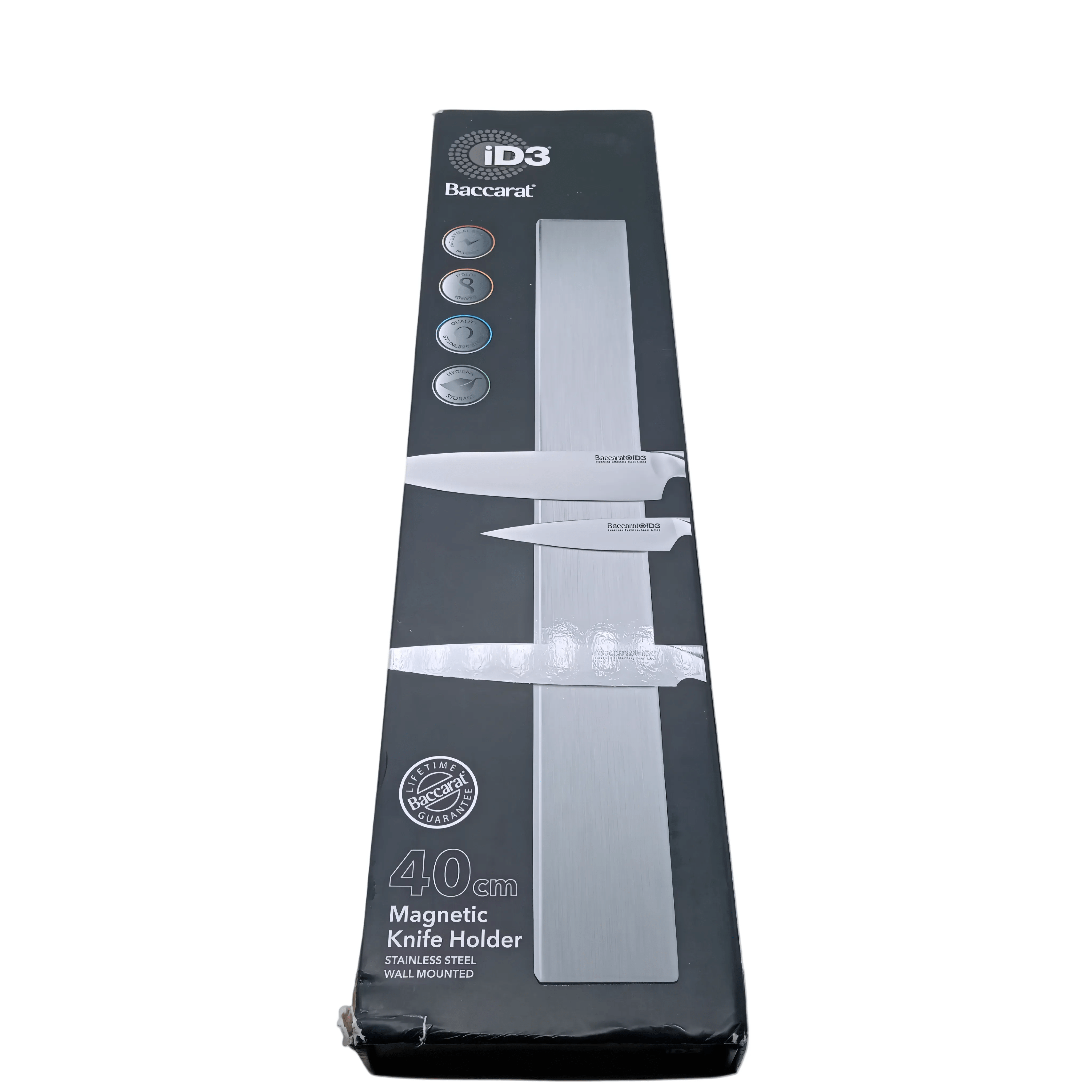 Baccarat iD3 Magnetic Knife Holder – 40cm Silver (In Box)  (WR 1346745)