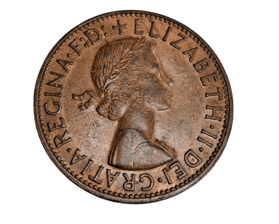 Australian 1964 Penny Collection In Plastic Display Sleeve