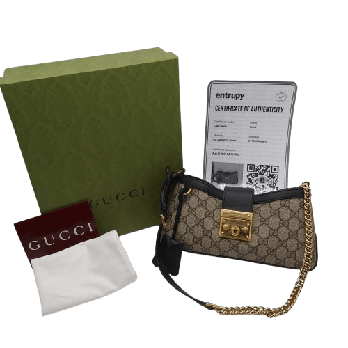 Ladies Gucci Padlock Small Shoulder Bag With Box, Receipts, Dustbag, Card And Entrupy Certificate Of Authenticity