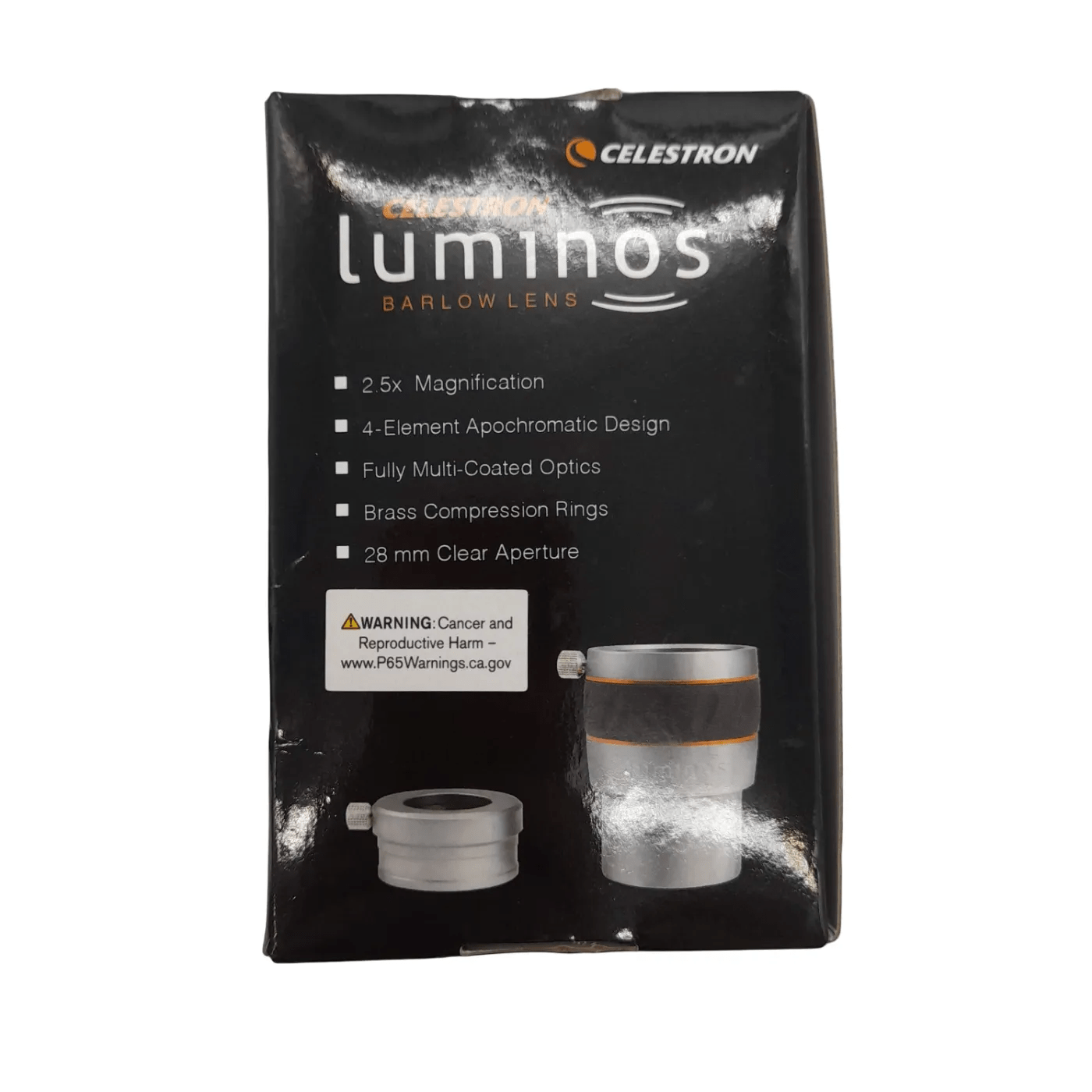 Celestron Luminos 2x Barlow Lens – As New, with Box (WL 1346687)