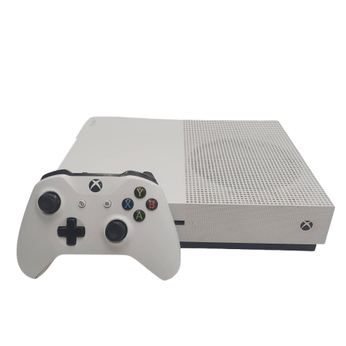 Microsoft Xbox One S Console 1681 – White (with Controller & Cables)