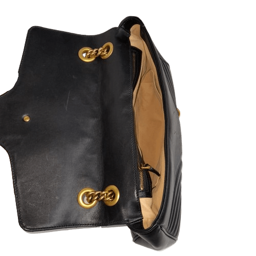 Gucci GG Marmont Leather Shoulder Bag with Box, Dust Bag, and Authenticity