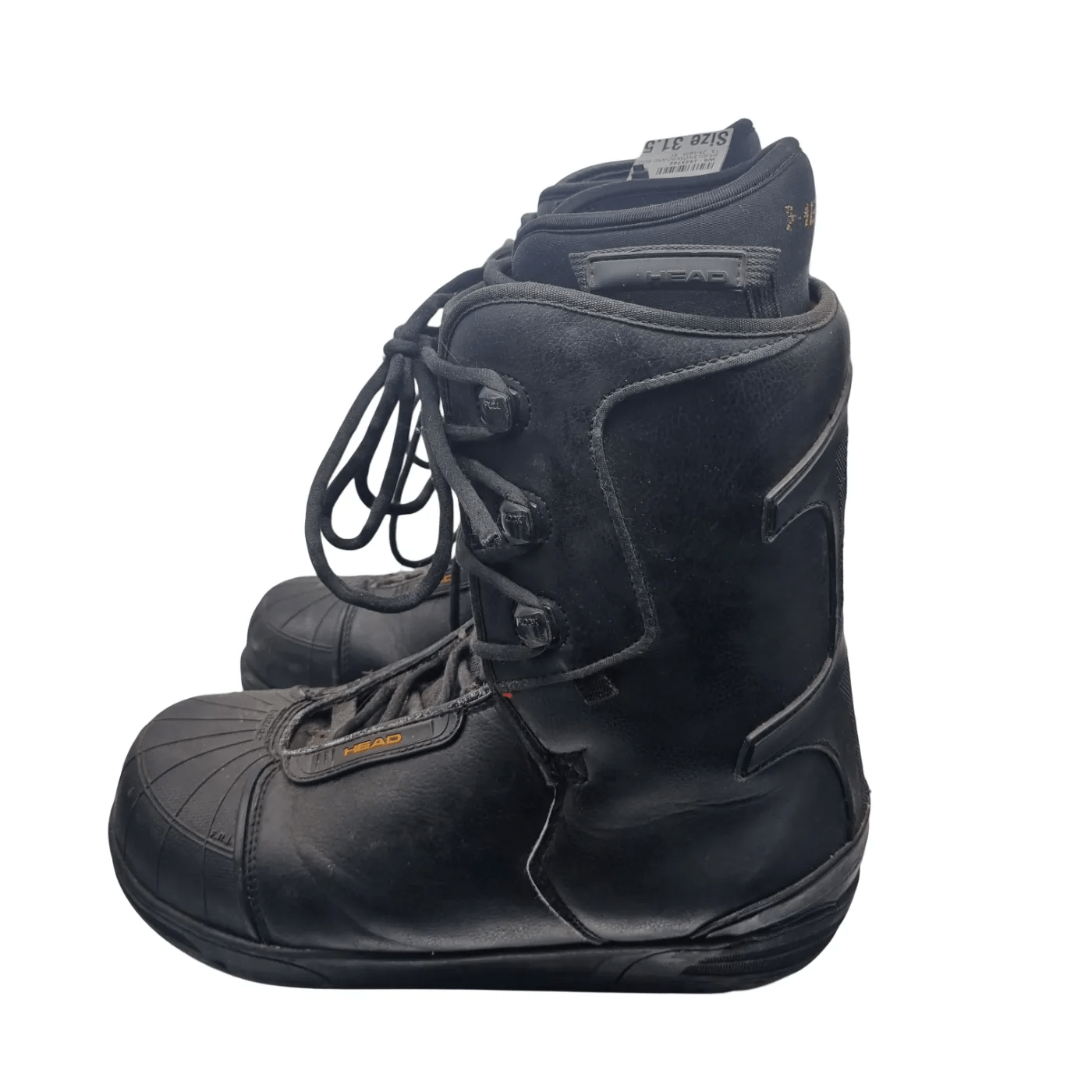 HEAD Snowboard Boots – Black/Orange – Size 31.5 (Mondo) High-Performance Comfort & Control (WR 1343744)