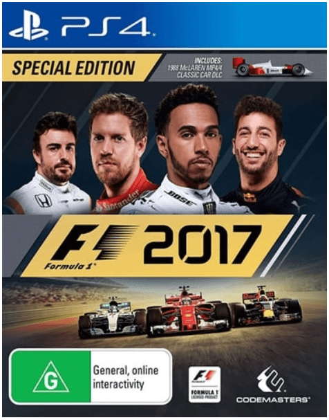 Sony Playstation 4, F1 2017, Good Condition, With Case No Manual (CP 1315135)