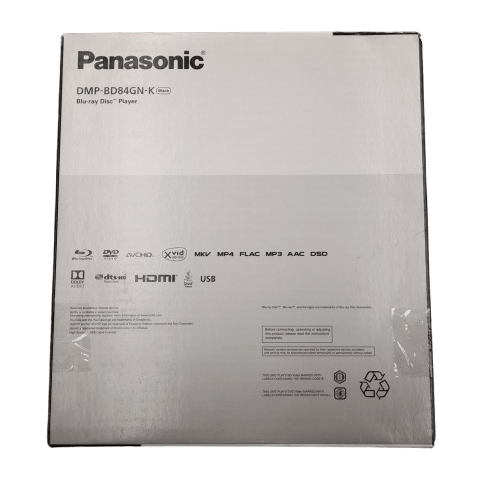 Panasonic Dvd Player DMP-BD84GN-K New In the Box With Remote And All Accessories