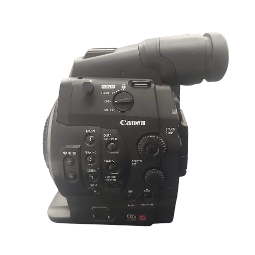 Canon EOS C300 Movie Camera, Black, Excellent Condition, With Hard Case, 3x Batteries, Grip, Charger, Touch Screen Monitor