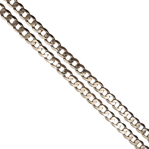 9ct Yellow Gold Curb Necklace – 37.62g, 55cm, Stamped 375