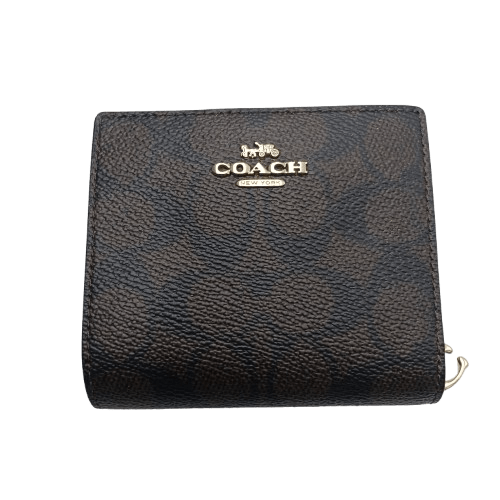 Ladies Coach Snap Wallet CW789 In Signature Canvas – Walnut/Black, Excellent Condition, With Swing Tag (Unattached) (NA 1365661) Ladies Coach Snap Wallet CW789 In Signature Canvas – Walnut/Black, Excellent Condition, With Swing Tag (Unattached) (NA 1365661)