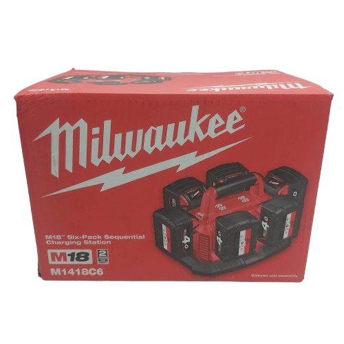 Milwaukee M1418C6 18V Li-Ion 6 Bay Battery Sequential Charger (NA 1354457)