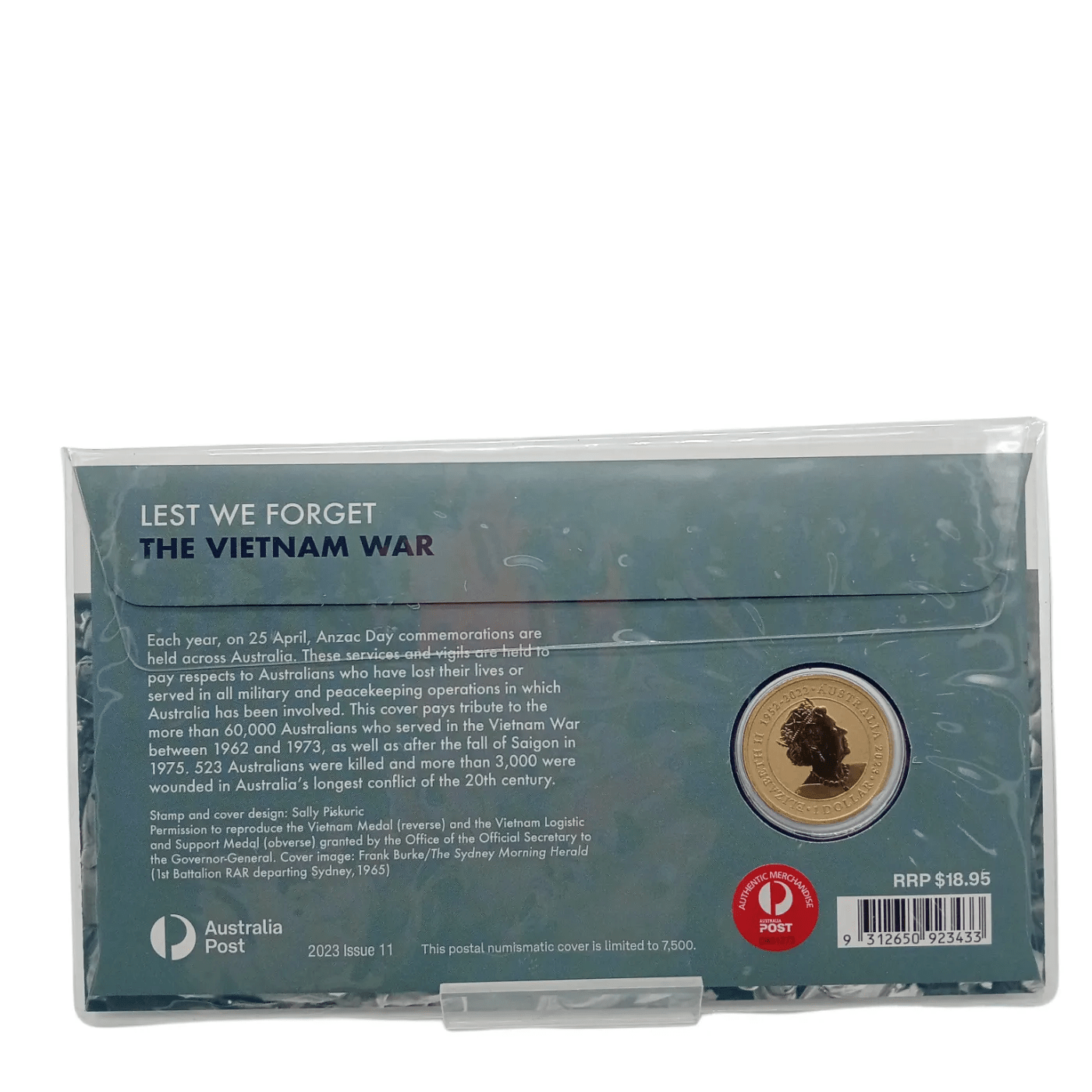 Australia Post Coin & Stamp: Lest We Forget – The Vietnam War $1 Coin (WR 1355916)