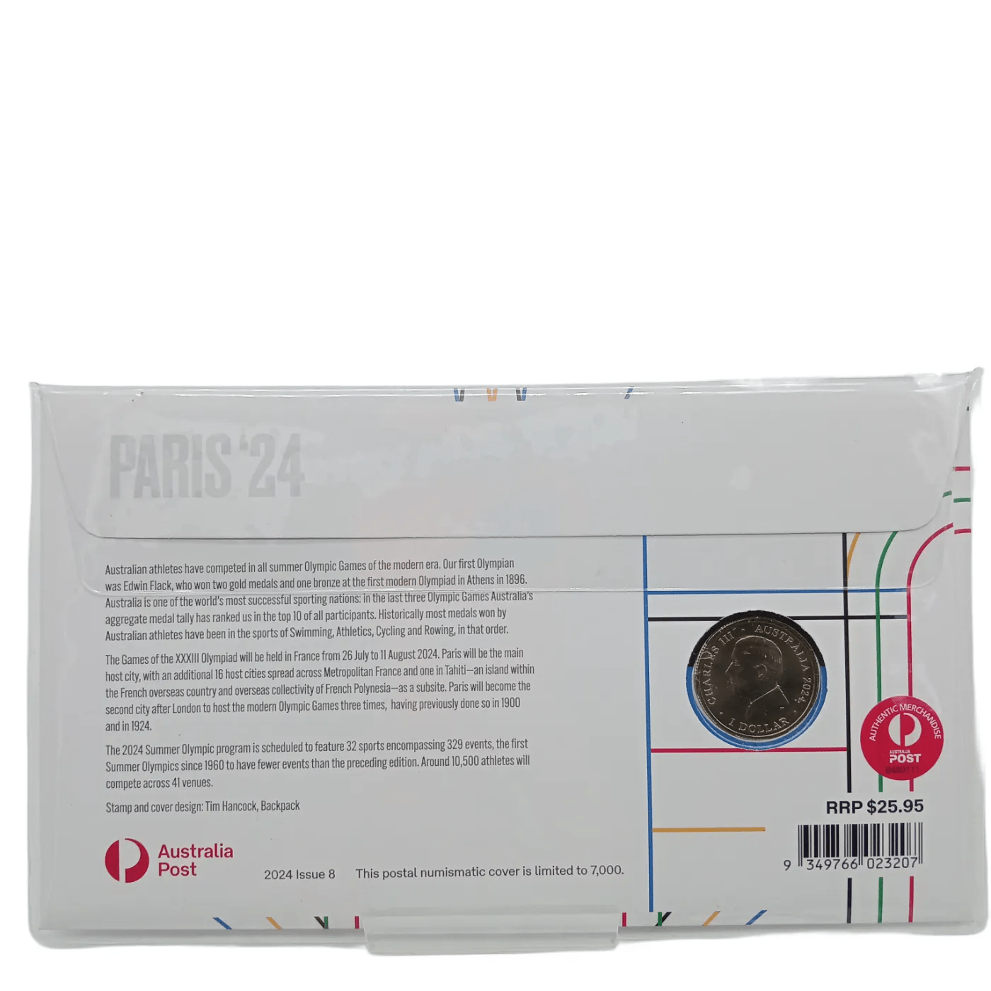 Australia Post Coin & Stamp: Paris 2024 $1 Coloured Uncirculated Coin (WR 1355922)