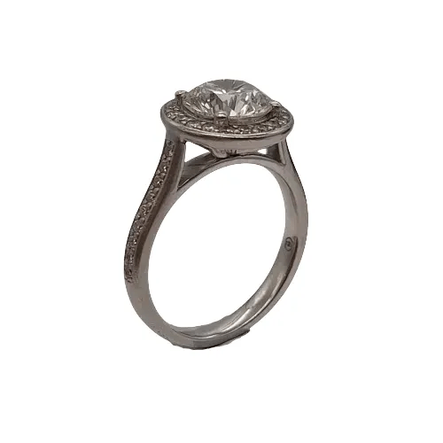 Ladies 18ct Platinum 33 Diamonds & Lab Grown Diamond Ring – LG TDW 2.00ct Diamonds TDW 0.32ct – M 6 With Valuation