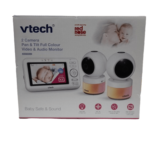 VTech BM4700N 4.3″ 2-Camera Full Colour Pan and Tilt Video Baby Monitor in Box Like New