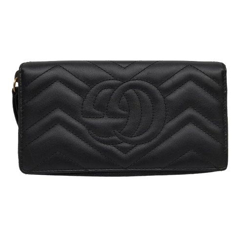 Gucci 443123 DTD1T 1000 GG Marmont Zip-Around Wallet with Certificate of Authenticity (LN)