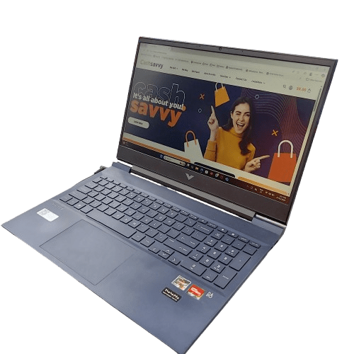 HP Victus 16-E0185AX Gaming Laptop, Blue, Ryzen 5 5600H, 16GB RAM, 256GB SSD, RX 5500M Graphics Card, Win11 Home, Good Condition Some Light Wear, With Charger