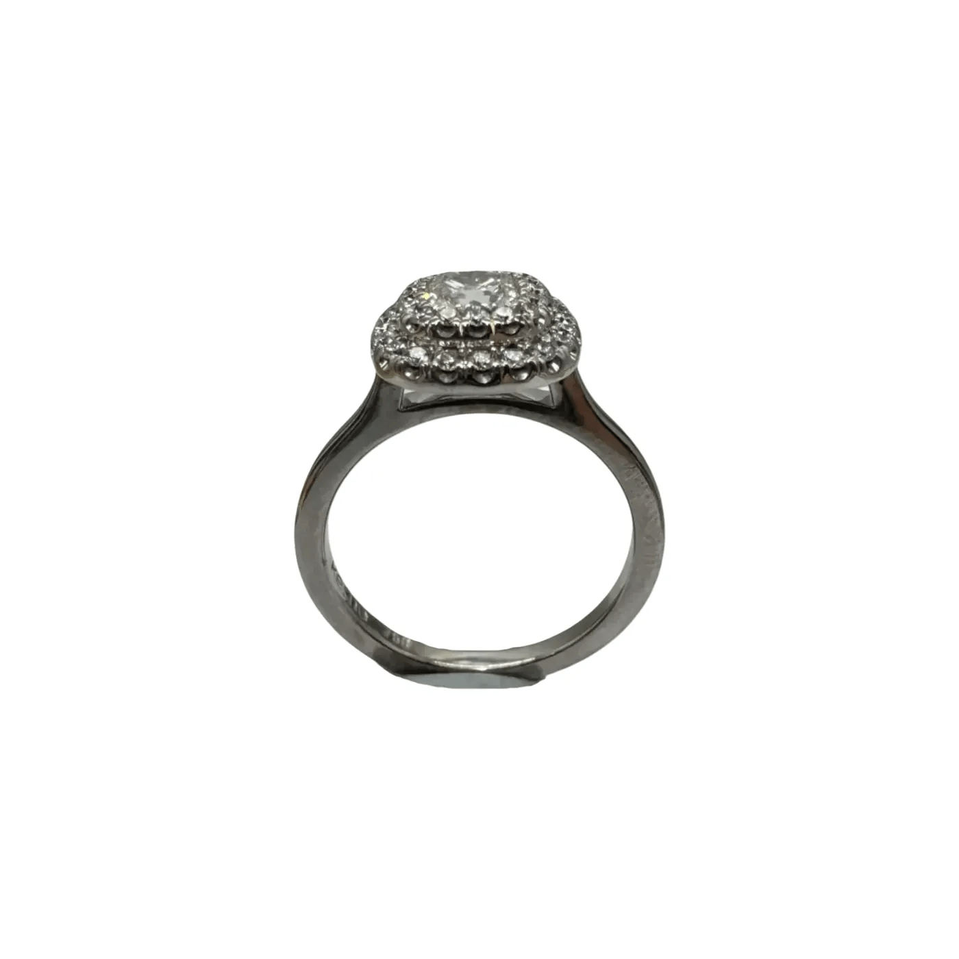Ladies 18ct White Gold 38 Stone Diamond Cluster Ring 0.94ct TDW L 5 3/4 With Valuation – WL 1319291