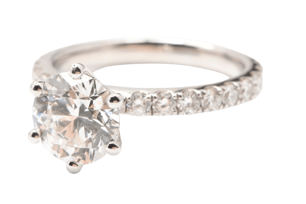 Ladies 18ct White Gold Round Brilliant Cut Labratory-Grown Diamond Engagement Ring 1.70ct G With Valuation