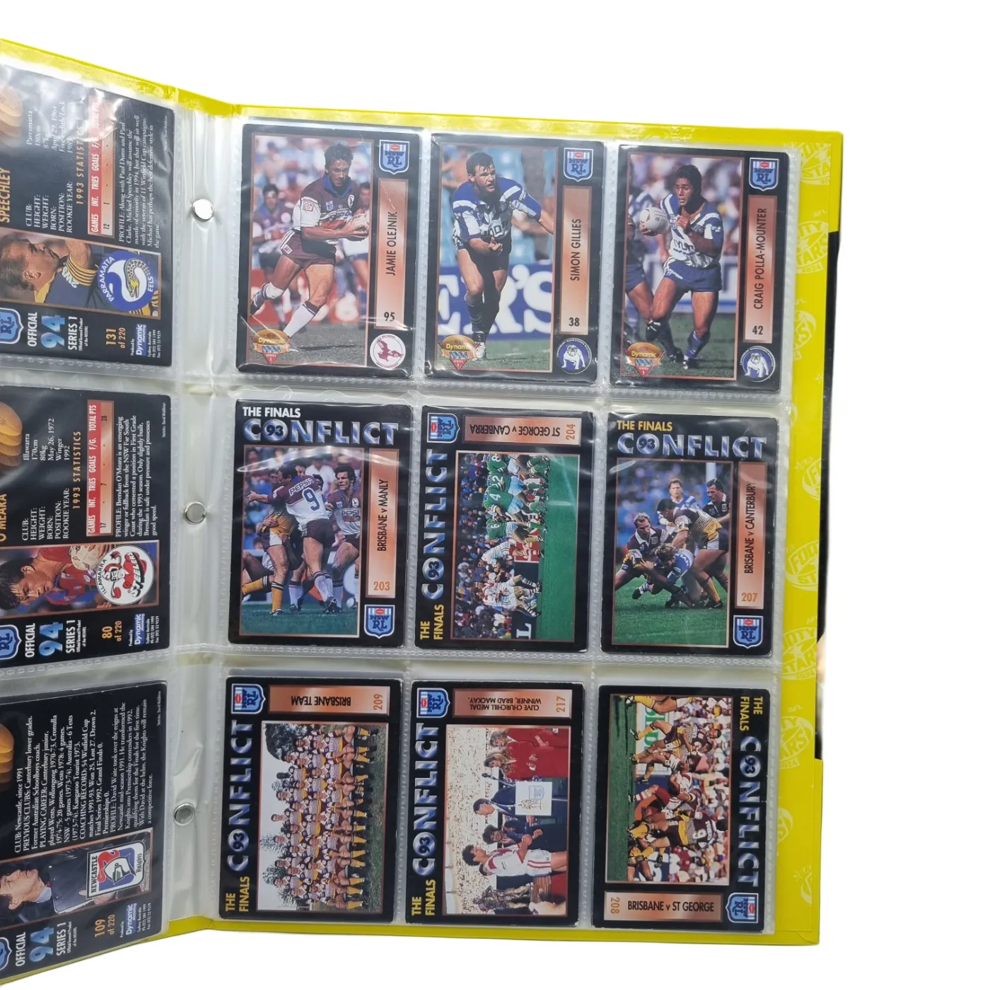 No Brand Card Album – Assorted NRL Cards in Yellow Select AFL Album (WR 1345172)