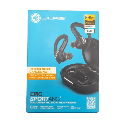 JLab Epic Sport ANC 3 In-Ear Headphones (Black) (JN)