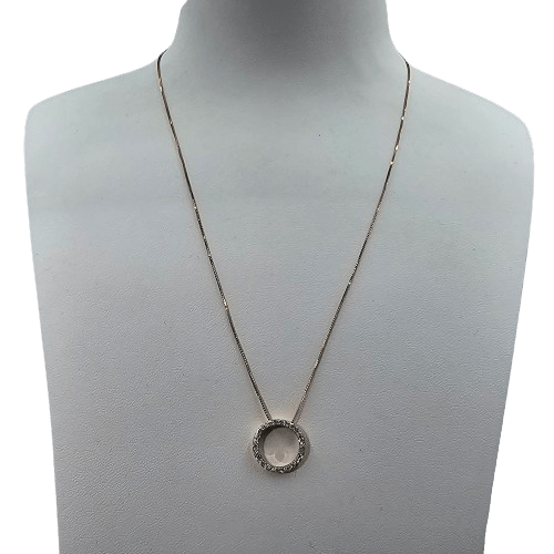 Ladies 18ct Rose Gold Claw Set Round Diamond Pendant & Box Chain 0.30ct TDW 41cm With Valuation (MR)