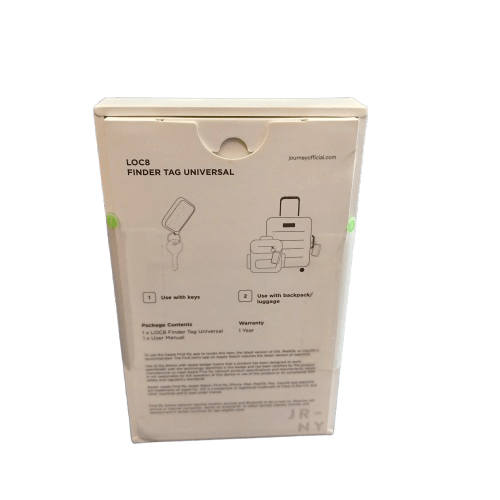 Journey Loc8 Tag Apple/Google Find My Rechargeable Bluetooth Tracker (White) (lel)
