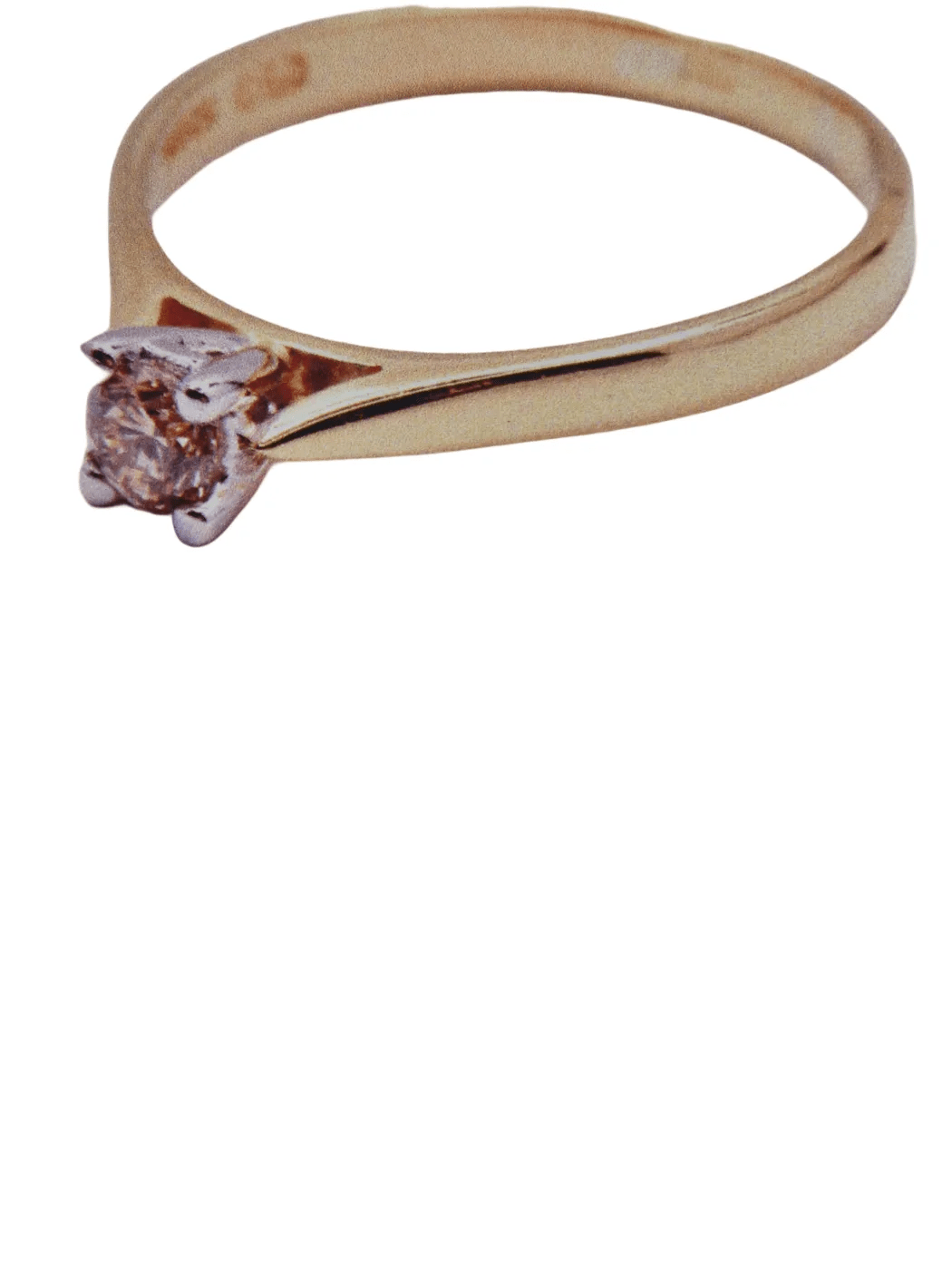 Ladies 18ct Yellow Gold Single Diamond Ring Round Brilliant Cut 0.25ct TDW M 1/2 7 With Valuation (WL 1260015)