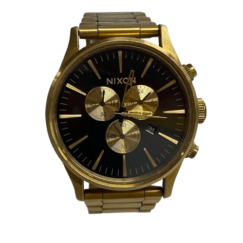 Black & Gold Sentry Chrono Nixon Watch (NG 1351310)