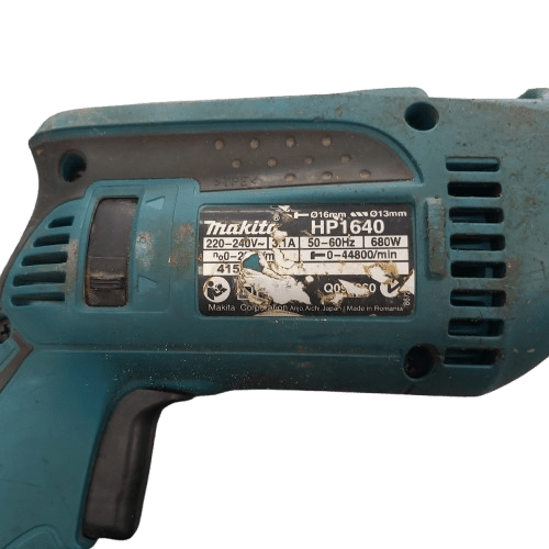 Makita HP1640 Hammer Drill, 240v, In Hard Case With Drill Bits