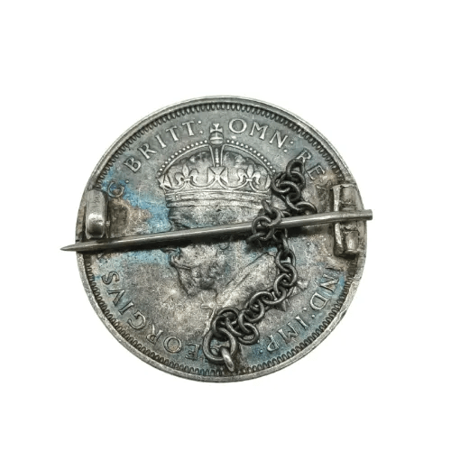 Australian 1927 Silver Florin Coin – Attached to Pin