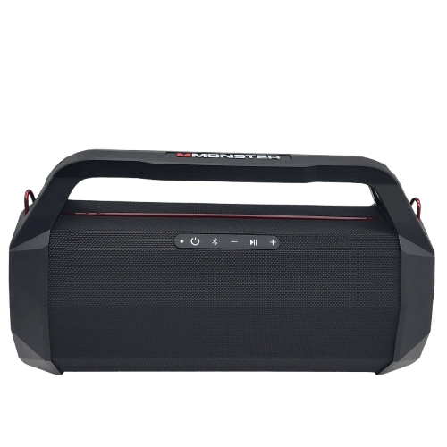 Monster Street Rechargeable Boombox MT-BBS04, Black, Like New, With Box, Manual, Strap, USB Cable + AUX Cable (CP 1355078)