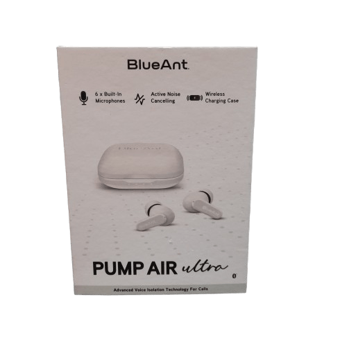 BlueAnt Pump Air Ultra Premium ANC True Wireless Earbuds – White (JN)