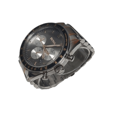 Men Silver/ Rose Gold Hugo Boss Watch HB330.1.27.3098 With Box And Spare Links
