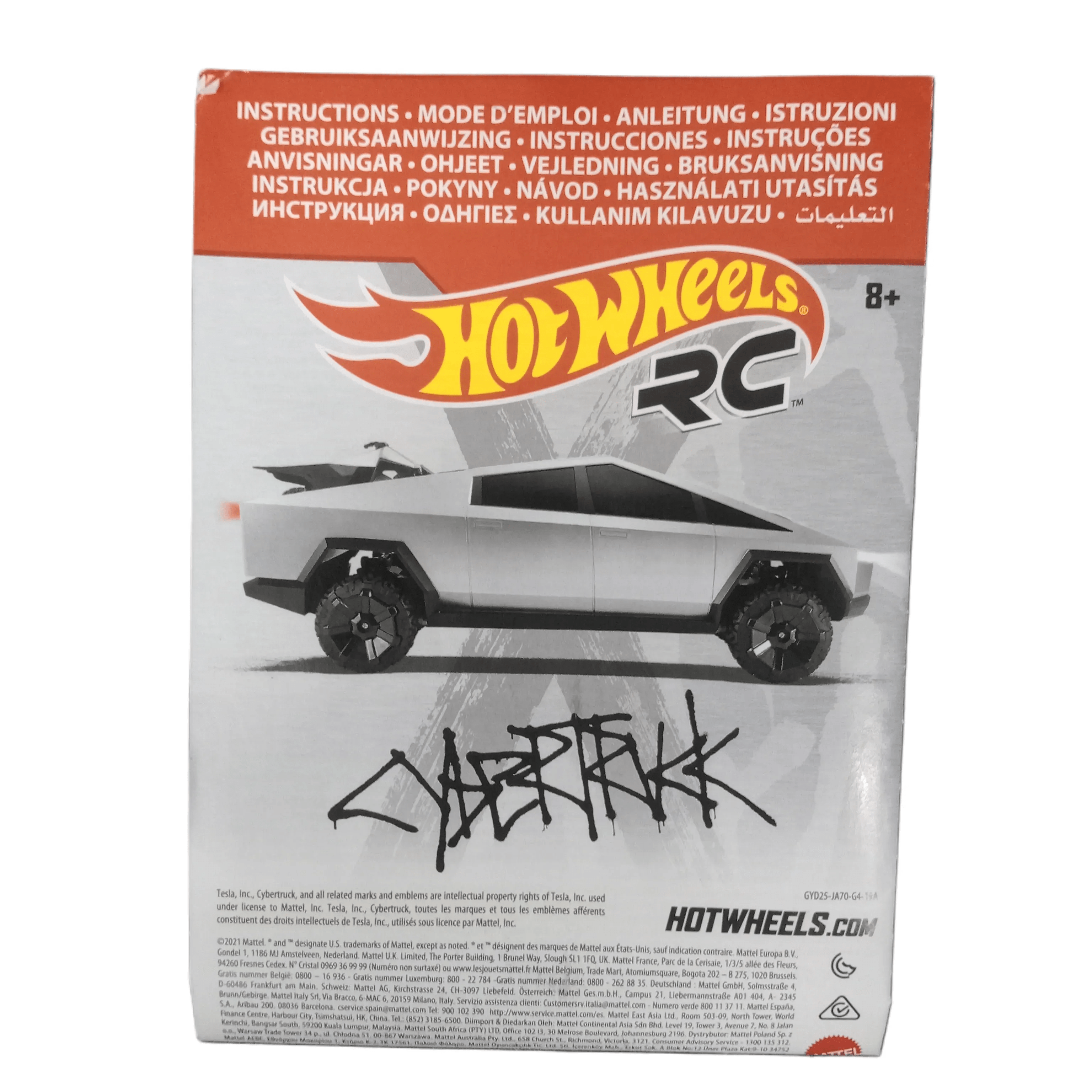 Hot Wheels x Tesla Cybertruck 1:10 Scale RC Car With: Cyberquad, Controller, Box & Manual
