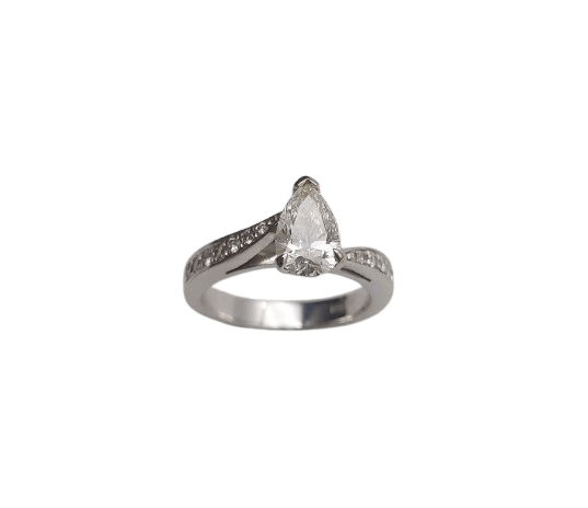 Ladies 18ct  White And Rose Gold Ring With White And Pink Diamonds – 0.96 TDW White And 0.05TDW Pink – Size J/5(NA)
