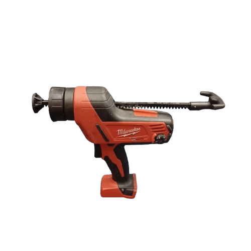 Milwaukee C18 PCG Caulking Gun, Used Condition, Engraved Name On Side, With Generic Branded 18v 8.0Ah Replacement Battery