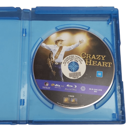 Crazy Heart (2009) Bluray, Ex-Rental Disc Very Good Condition