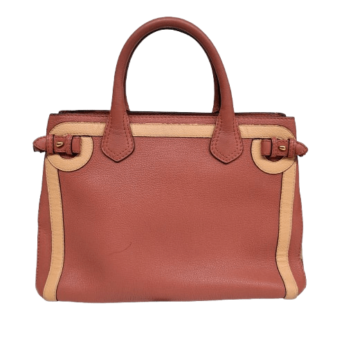 Burberry 4042257 Copper Pink Leather Tote Bag with Certificate